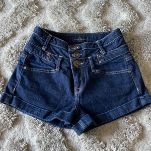 Denim high waisted shorts